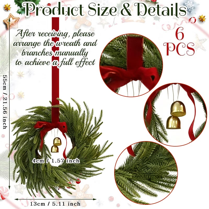 🎄Mini Christmas Wreaths✨Maximum Holiday Magic, Instant Festive Charm & Versatile Decor! 🎀