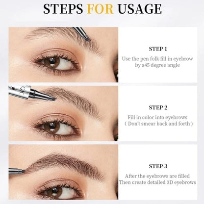 BUY 1 GET 1 FREE(🎉2 PCS)🎉High Quality 3D Waterproof Microblading Eyebrow Pen 4 Fork Tip Tattoo Pencil