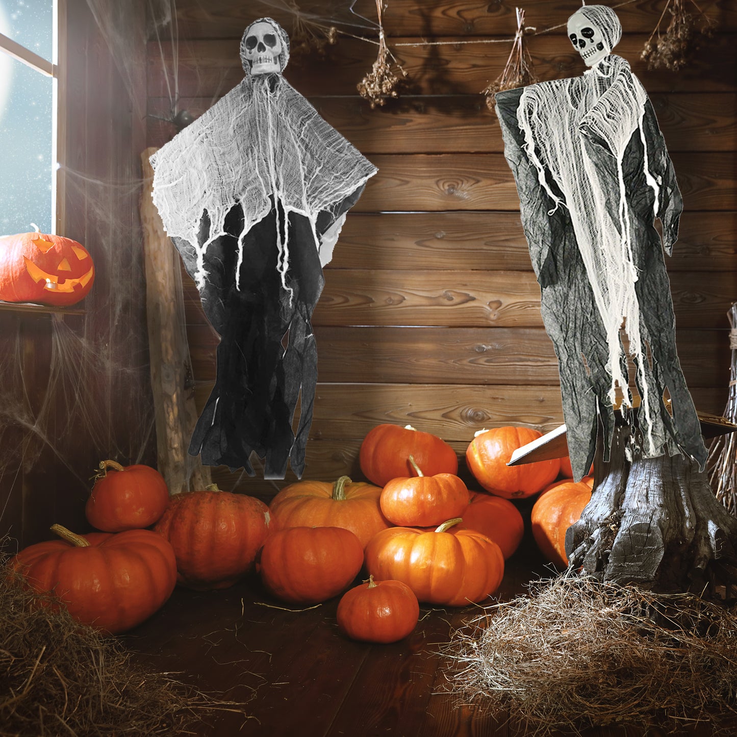 💀Halloween Flying Skeleton Ghost Decorations💀