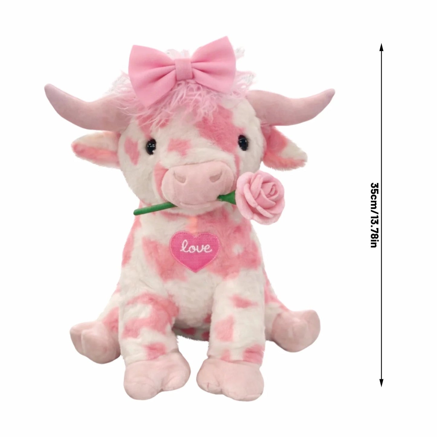 🐮💗Valentine’s Day Pink Highland Cow Plush – The Cutest Way to Say “I Love You” 💕