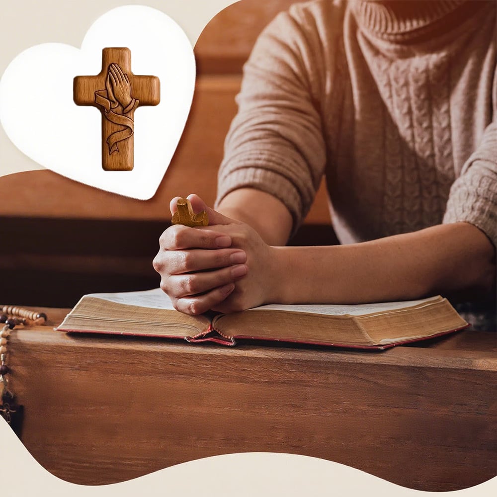 🔥2025 New Release 49% OFF - 💕✝️Wooden Prayer Cross Pocket Card🎁Hand-carved 3D Gift for Your Loved Ones!
