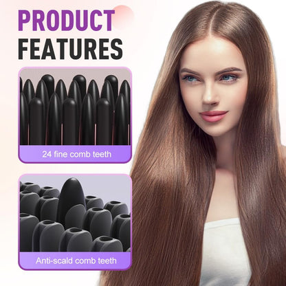 🔥Last Day 49% OFF - Cordless Hot Brush, Wireless Straightener for Straight to Wavy Hair