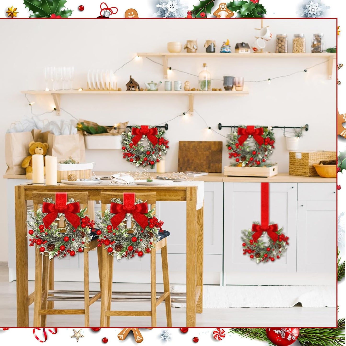 🎄Mini Christmas Wreaths✨Maximum Holiday Magic, Instant Festive Charm & Versatile Decor! 🎀