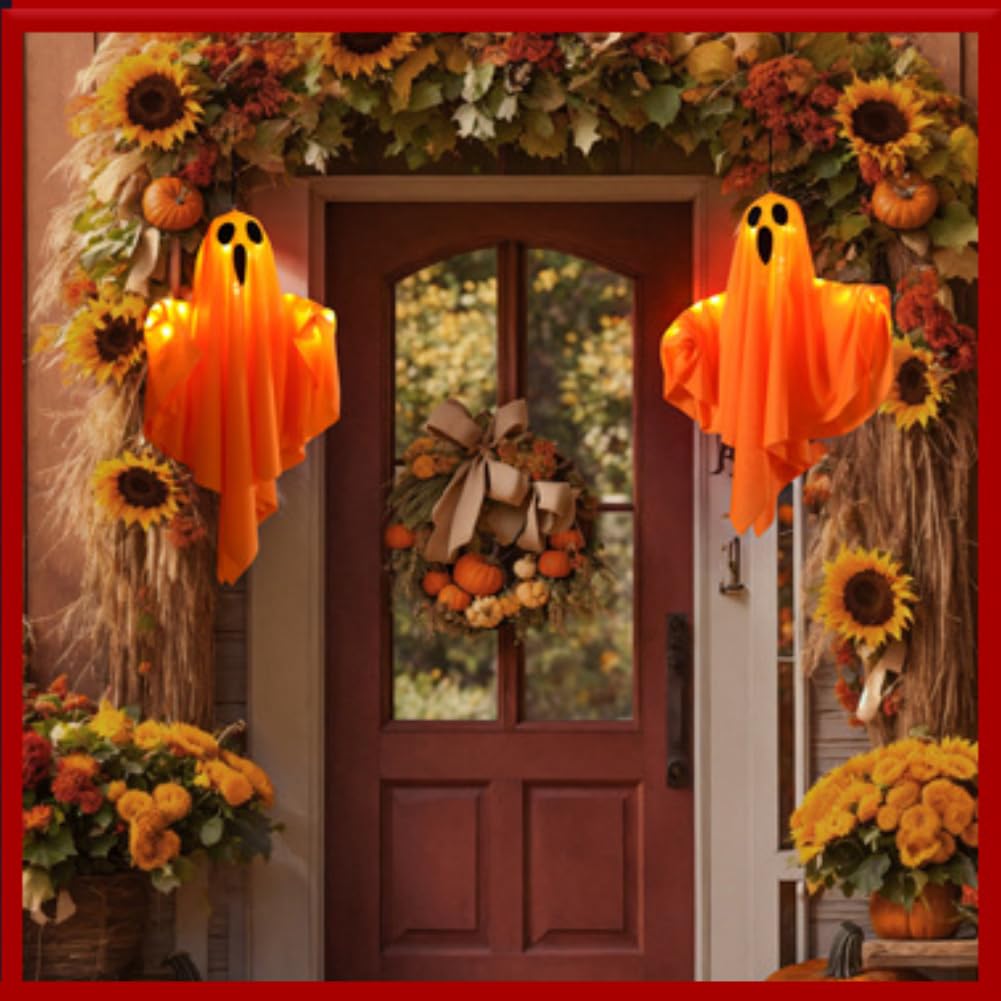 【🔥LAST DAY 49% OFF🔥】Halloween Hanging Ghost Light Decorations 👻