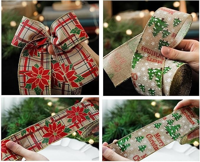 💒Christmas Wired Ribbon🎄