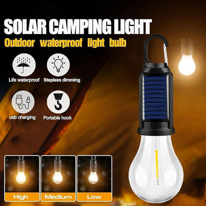 Solar Tent Lights USB Rechargeable Led Camping Lantern,for Camping, Christmas, Decorations, Emergency,Flashlight