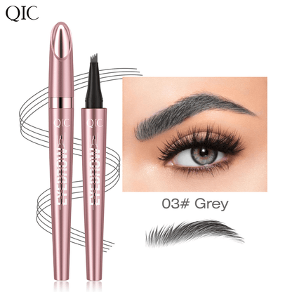 Waterproof Micro-Fork Eyebrow Pencil, Long-Lasting Brow Pen for Daily Use & Soft Glam