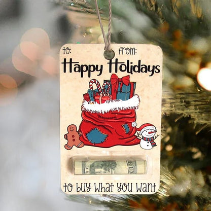🎅💸 Handcrafted Wooden Money Holders Gift(no money)