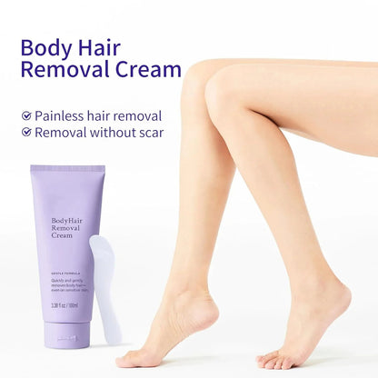 Body Hair Removal Cream, Hair Removal Cream Sensitive Skin,Gentle and Effective Depilatory Formula for Smooth Skin, Ideal for Legs, Arms, and Bikini Area, Suitable for Both Women and Men