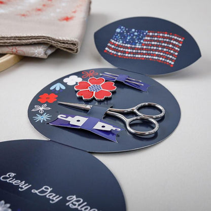 🌸Red, White & Bloom Embroidery Kit:  A Floral Salute to 250 Years!
