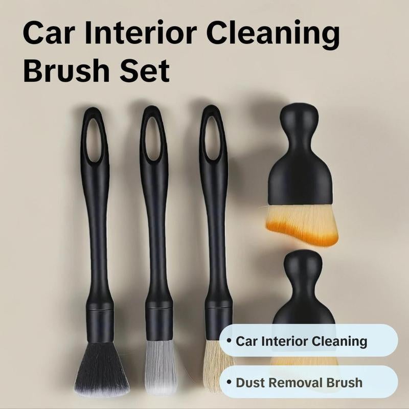 🔥Last Day 49% OFF - 4 Counts Set Soft Professional Portable Brush for Car Interior Cleaning & Dust Removal