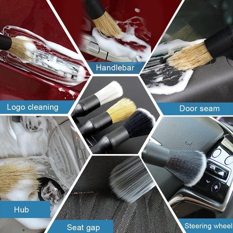 🔥Last Day 49% OFF - 4 Counts Set Soft Professional Portable Brush for Car Interior Cleaning & Dust Removal