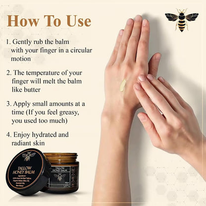 🔥🍊Terra Lotus Organic Grass-Fed Beef Tallow Balm with Raw Honey