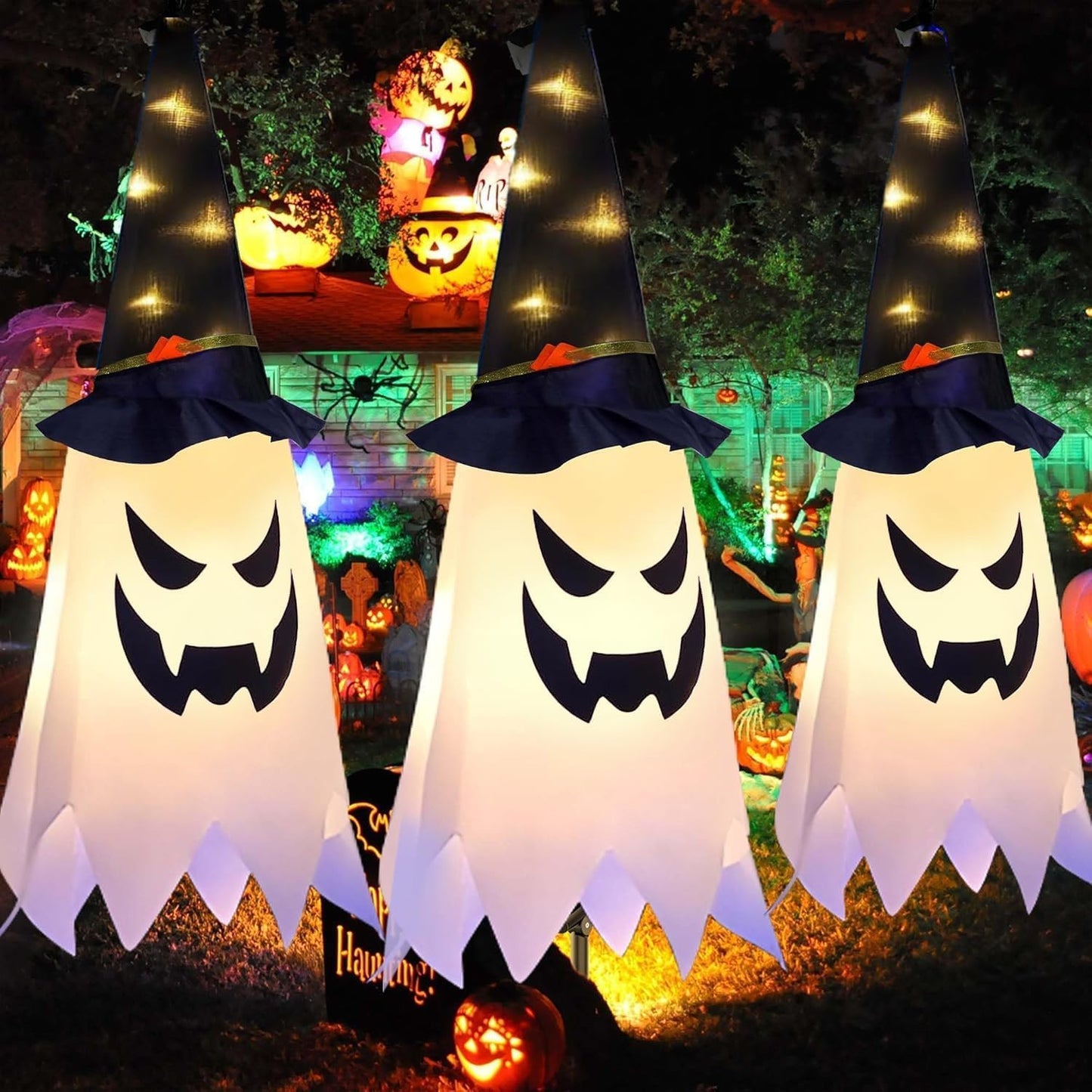 【🔥LAST DAY 49% OFF🔥】Halloween Hanging Ghost Light Decorations 👻