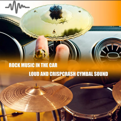 Car Cymbal, Car Crash Cymbal Air Vent - Easy Clip-On Mini Cymbal for Car Dashboard