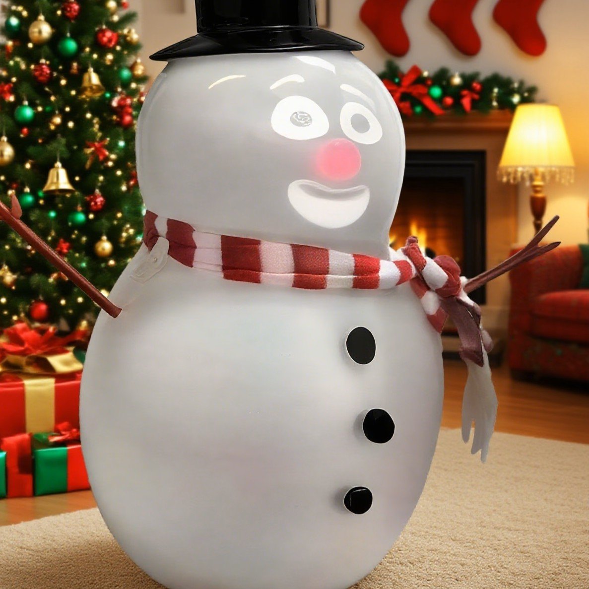 🎅Christmas Sale 49% Off ⛄️ Talking Animated Blink Snowman with Built in Projector & Speaker Plug'n Play🎄