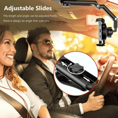 🚗✨Adjustable 1080° Sun Visor Phone Holder – exavon Universal Mount for Car & Anywhere