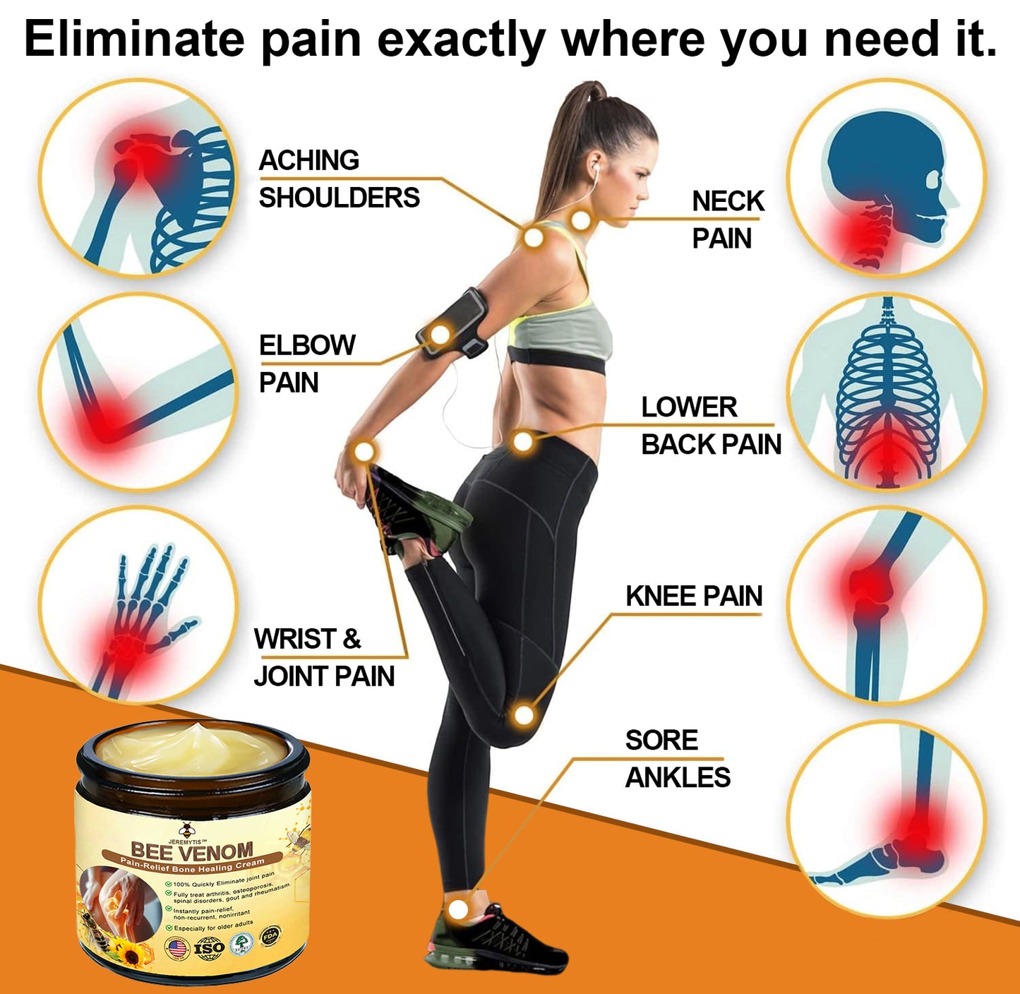 JEREMYTIS™ Bee-Venom Pain-Relief Bone Healing Cream🐝(Specially forolder adults & AAOS recommends)🔥