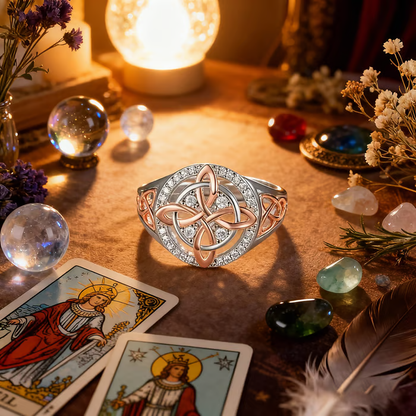 🔥Last Day 50% OFF - 🔮Handmade Witch’s Return-Knot Protection Ring