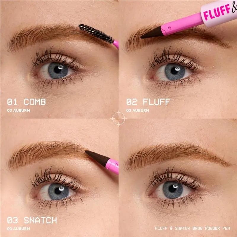Fluff & Define Brow Powder Pen 🖌️ | 24H Transfer-Resistant Cream-to-Powder ✨