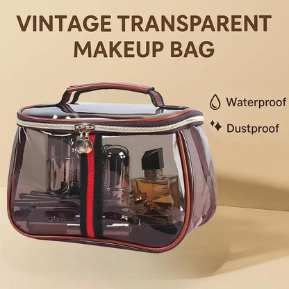 🎄Christmas Sales 49% 🎄 Large Capacity Waterproof Transparent Makeup Cosmetic Bag with Zipper
