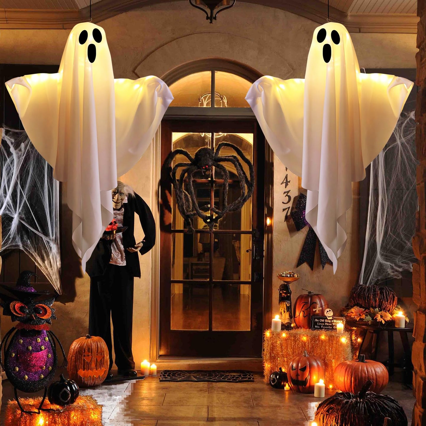 【🔥LAST DAY 49% OFF🔥】Halloween Hanging Ghost Light Decorations 👻
