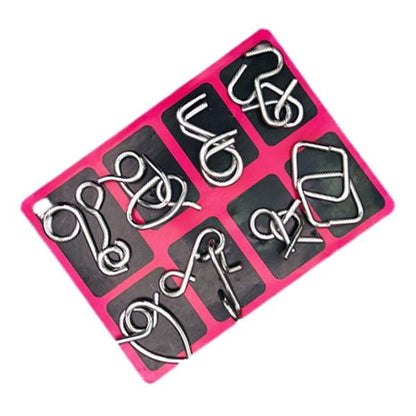 Woyuosn Metal Brain teaser Puzzles Ring Educational Toys