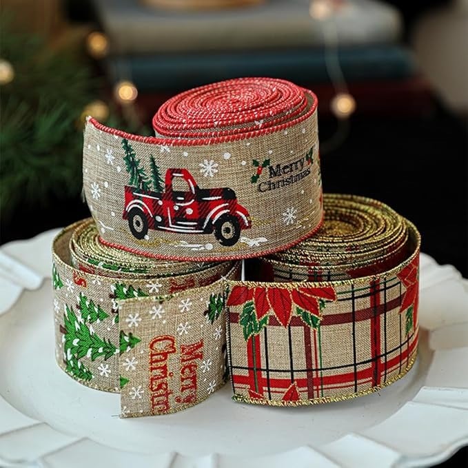 💒Christmas Wired Ribbon🎄