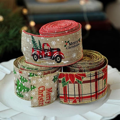 💒Christmas Wired Ribbon🎄