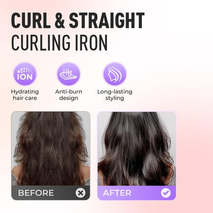 🔥Last Day 49% OFF - Cordless Hot Brush, Wireless Straightener for Straight to Wavy Hair