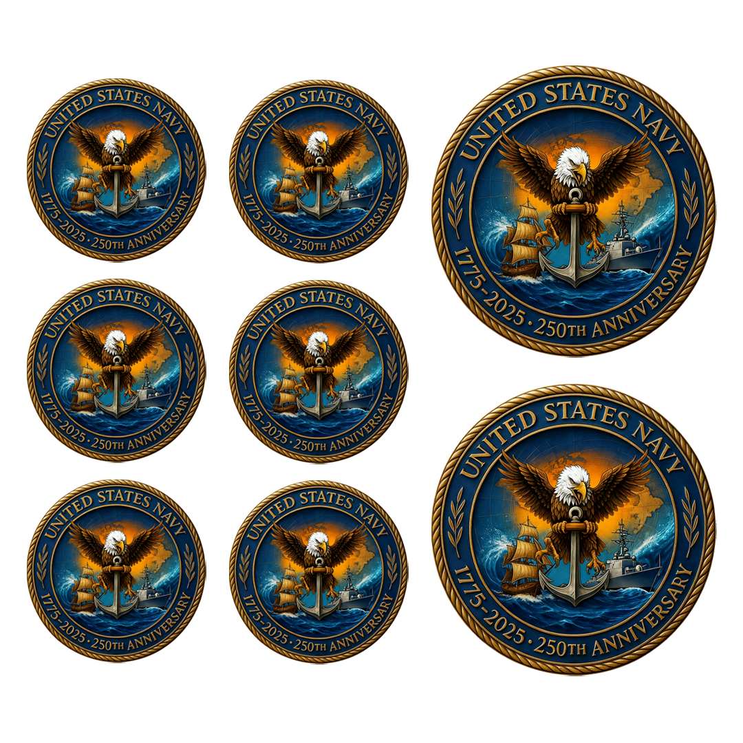 ⚓ U.S. Navy 250th Anniversary Commemorative Coin – 1775–2025