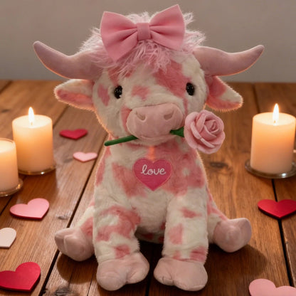 🐮💗Valentine’s Day Pink Highland Cow Plush – The Cutest Way to Say “I Love You” 💕