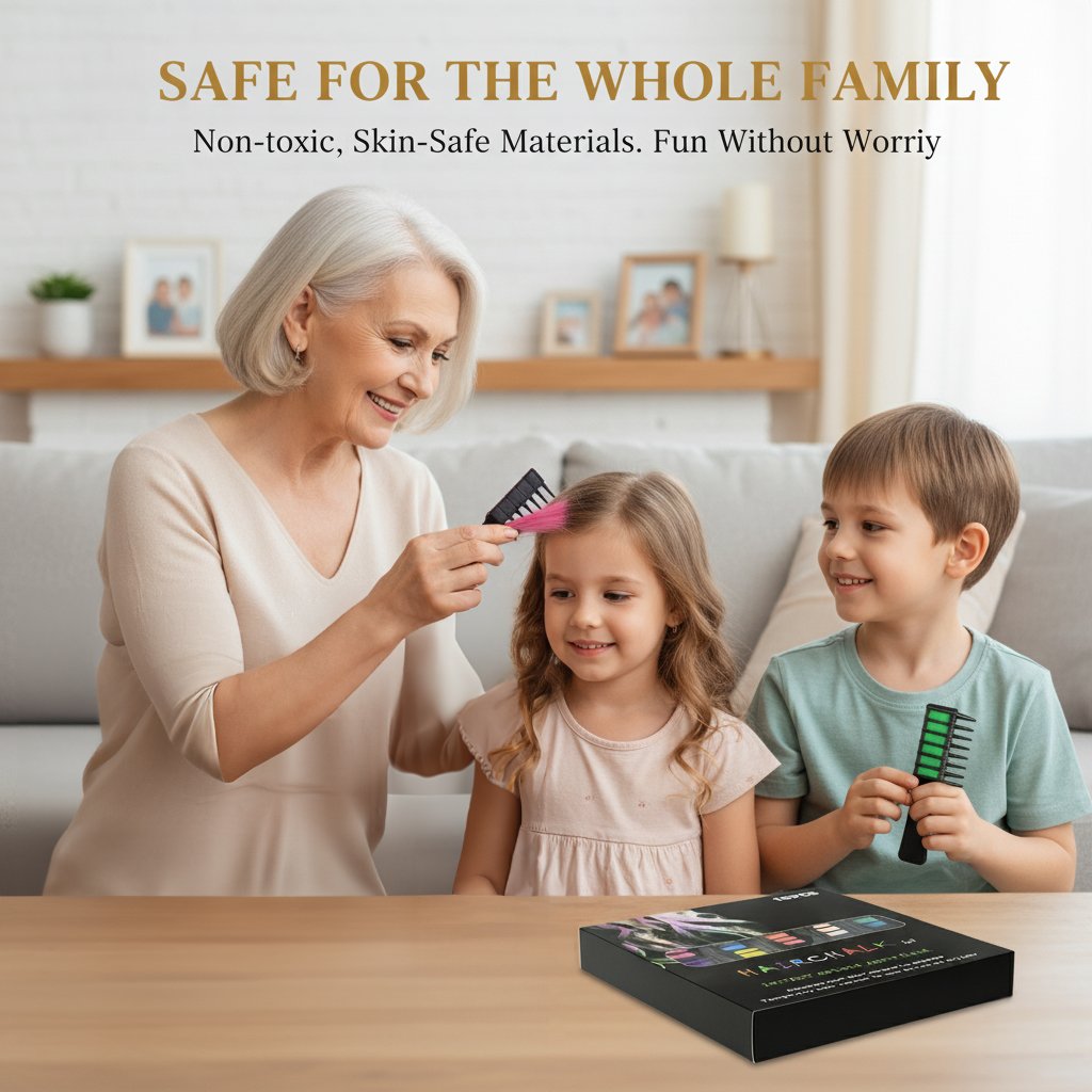 🔥New Year Sale-Buy 2 Get 1 Free🔥Festive Fun Hair Chalk Combs