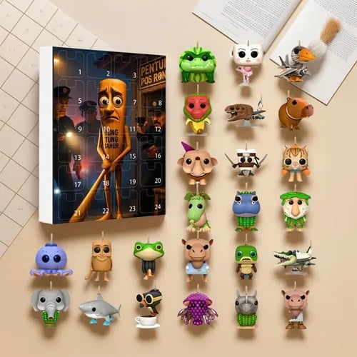 🔥Last Day 49% OFF - 🎁Tung Tung Tung Sahur Italian Brainrot Countdown 24Days Advent Calendar