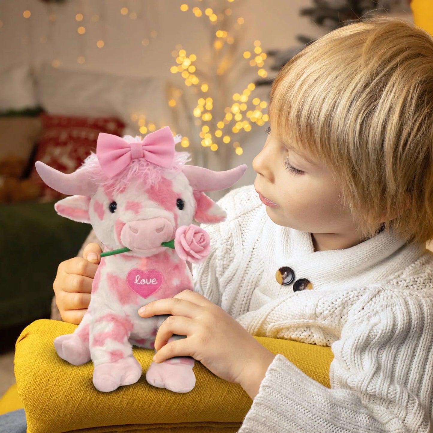 🐮💗Valentine’s Day Pink Highland Cow Plush – The Cutest Way to Say “I Love You” 💕
