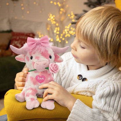 🐮💗Valentine’s Day Pink Highland Cow Plush – The Cutest Way to Say “I Love You” 💕