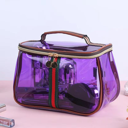 🎄Christmas Sales 49% 🎄 Large Capacity Waterproof Transparent Makeup Cosmetic Bag with Zipper
