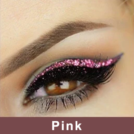 8 Colors Reusable Eyeliner And Eyelash Stickers With Glitter