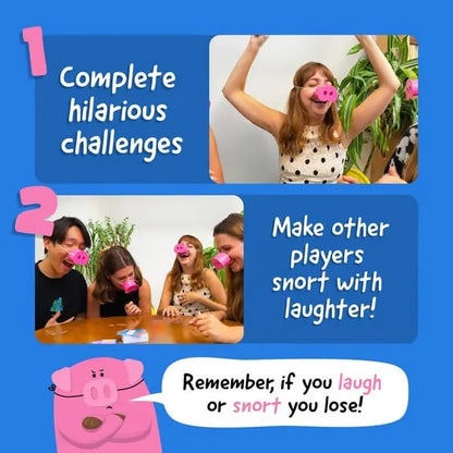 😂Snort Funny – The Oinkcredible You Laugh You Lose Party Game (5 pig snouts )🐽