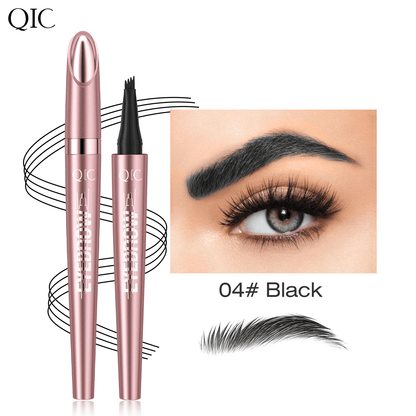 Waterproof Micro-Fork Eyebrow Pencil, Long-Lasting Brow Pen for Daily Use & Soft Glam