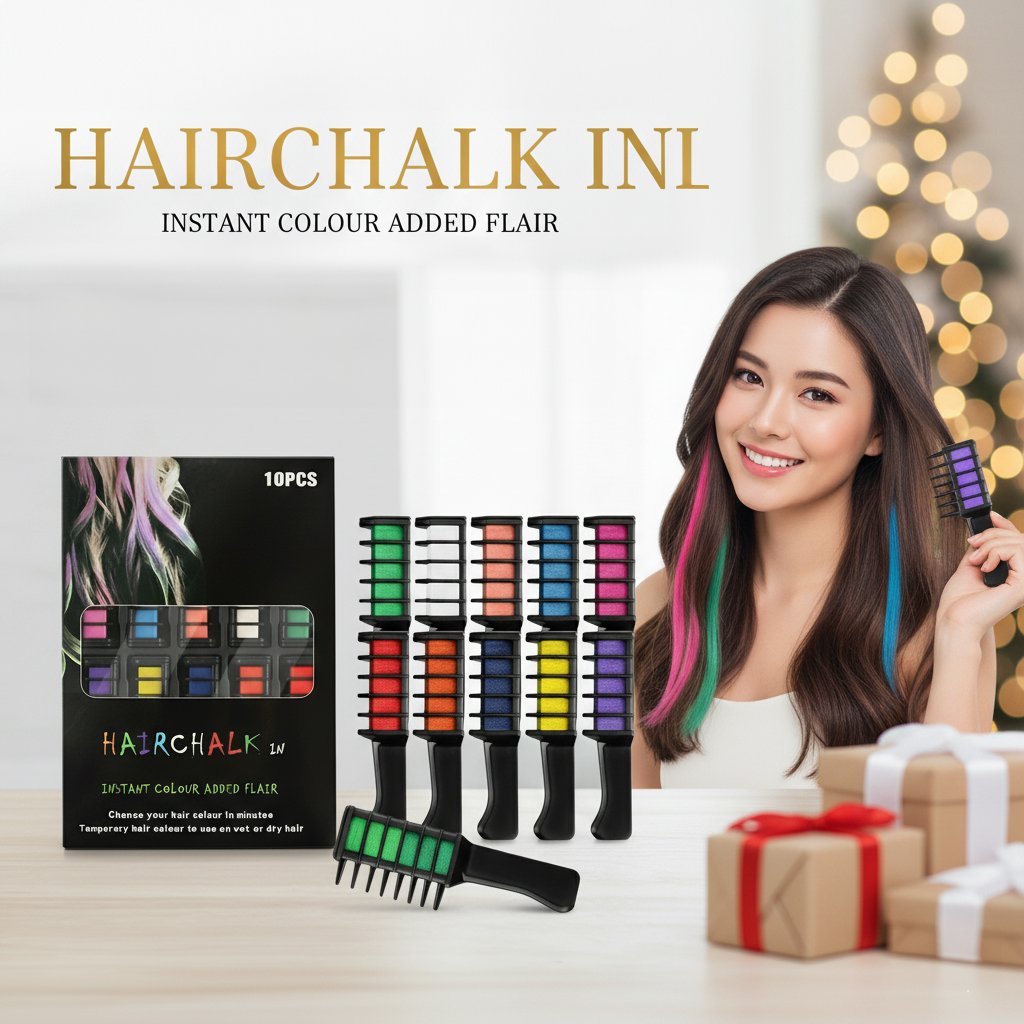 🔥New Year Sale-Buy 2 Get 1 Free🔥Festive Fun Hair Chalk Combs