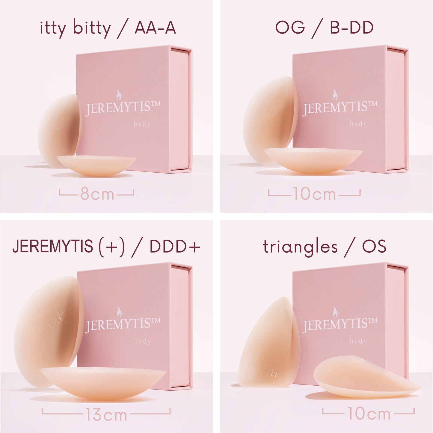 JEREMYTIS™ Circles&Triangles - Grippy NOT STICKY, Medical Grade Silicone,  Nipple Cover