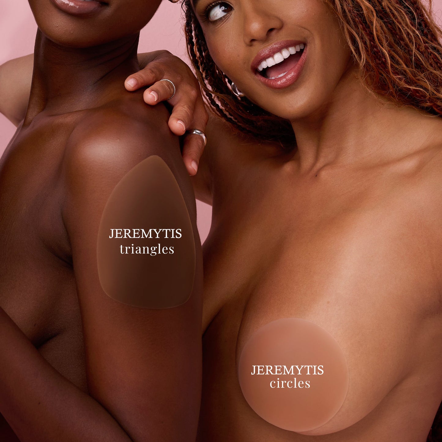 JEREMYTIS™ Circles&Triangles - Grippy NOT STICKY, Medical Grade Silicone,  Nipple Cover
