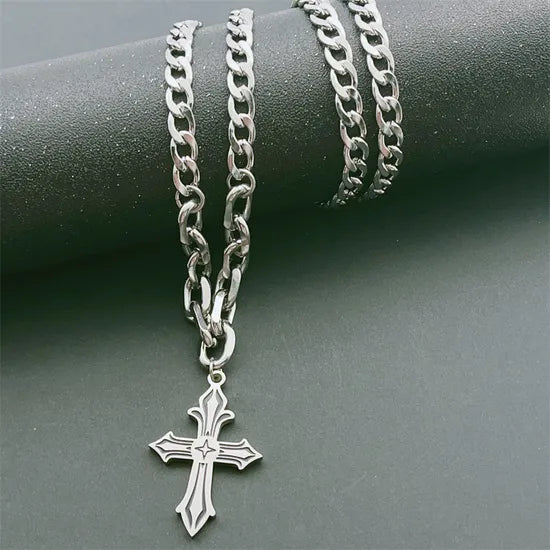 Cross Pendant Hip-Hop Necklace