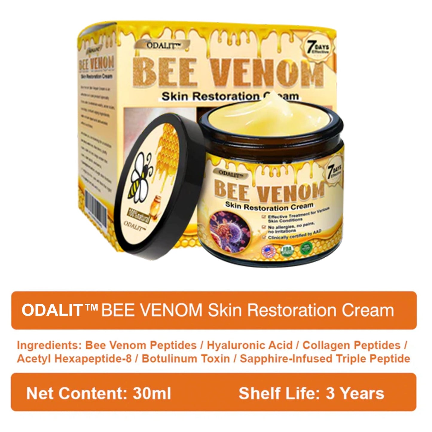 FDA Approved: ODALIT® Bee Venom Skin Restoration Cream — 🔥Limited Time 70% OFF🔥
