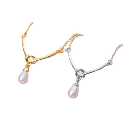 Knotted Pearl Necklace