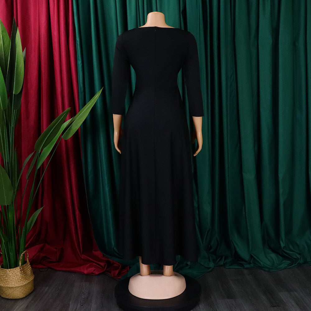 Simple Tie-Waist Plus Size Dress