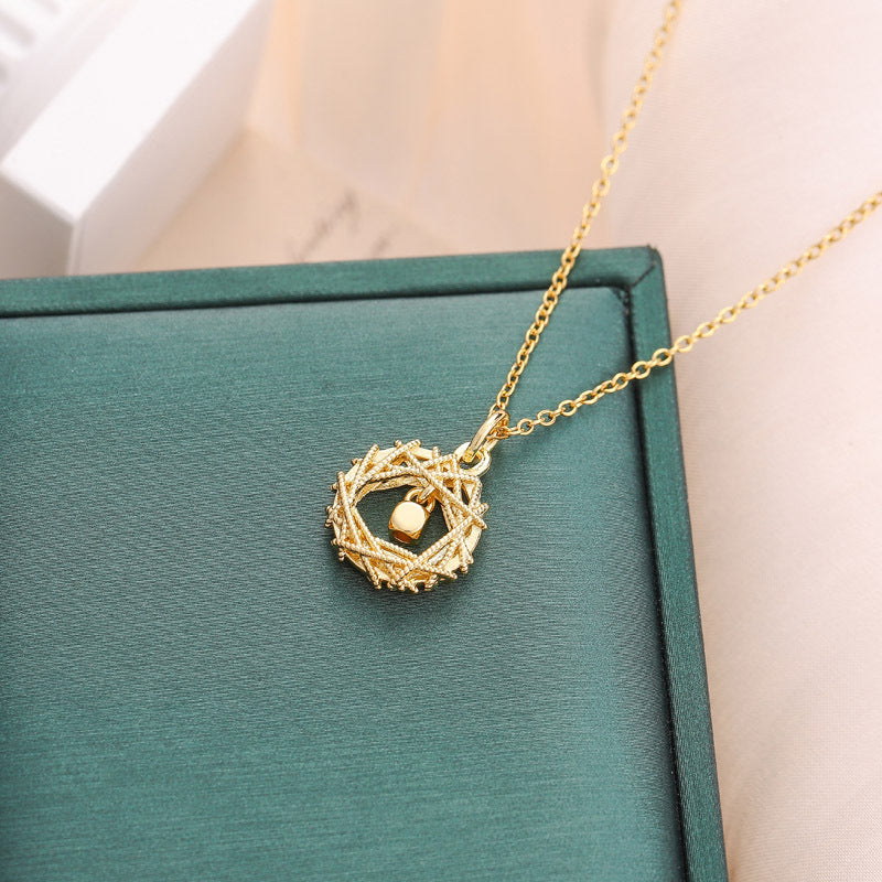 Dreamcatcher Circular Mobius Ring Cube Pendant Necklace