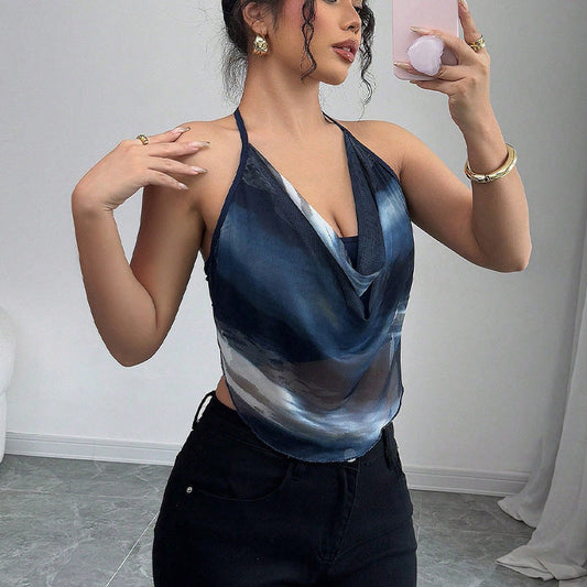 Strap Neck Mesh Camisole