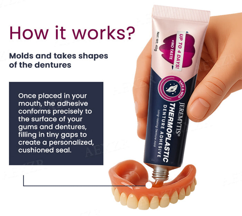 JEREMYTIS™ 2025 New Style Thermoplastic Denture Adhesive